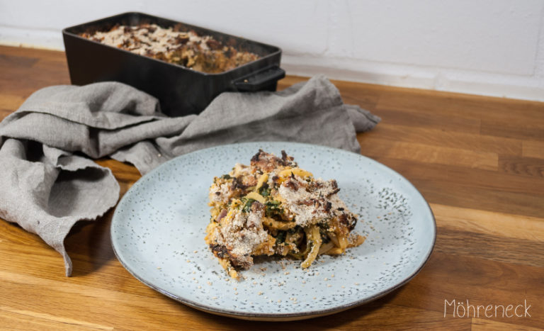 Steckrübengratin mit Spinat - Möhreneck